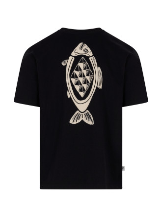 T-shirt klasyczny czarny Ryboscypek UNISEX