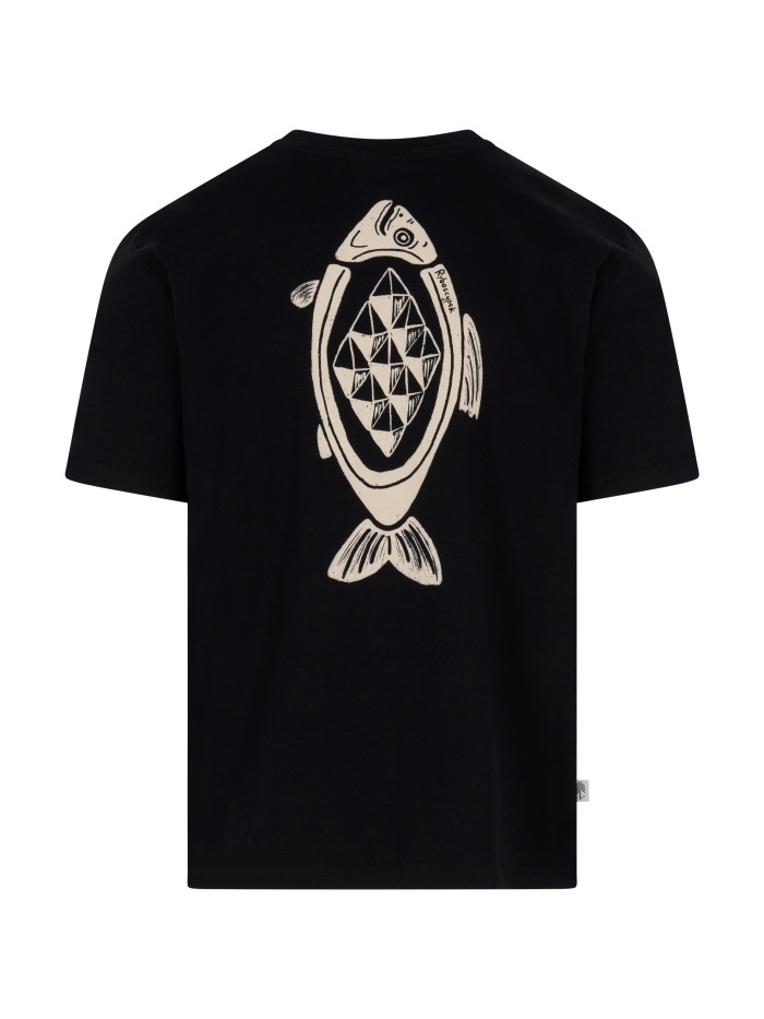 T-shirt klasyczny czarny Ryboscypek UNISEX