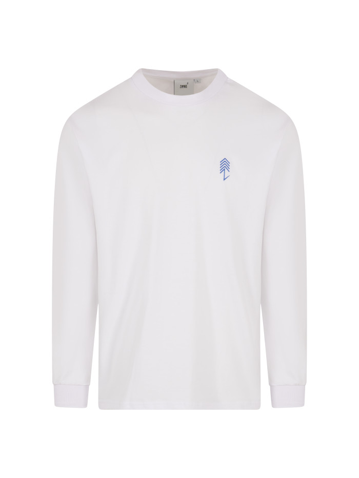 Longsleeve oversize biały z nadrukiem UNISEX Longsleeve oversize biały z nadrukiem UNISEX