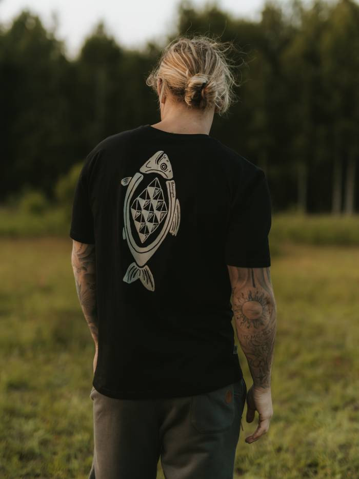 T-shirt klasyczny czarny Ryboscypek UNISEX