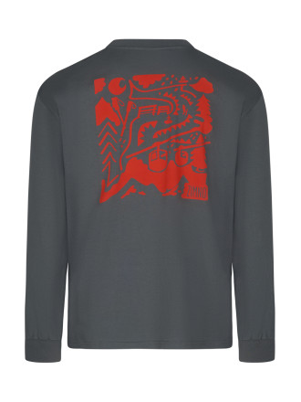 Longsleeve Unisex Oversize Góry Grafitowy