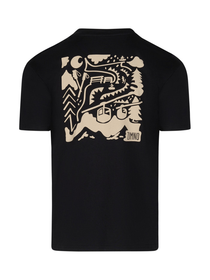 T-Shirt klasyczny czarny z nadrukiem GÓRY UNISEX