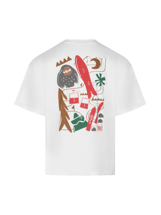 T-Shirt Unisex Pudełkowy Yeti Biały