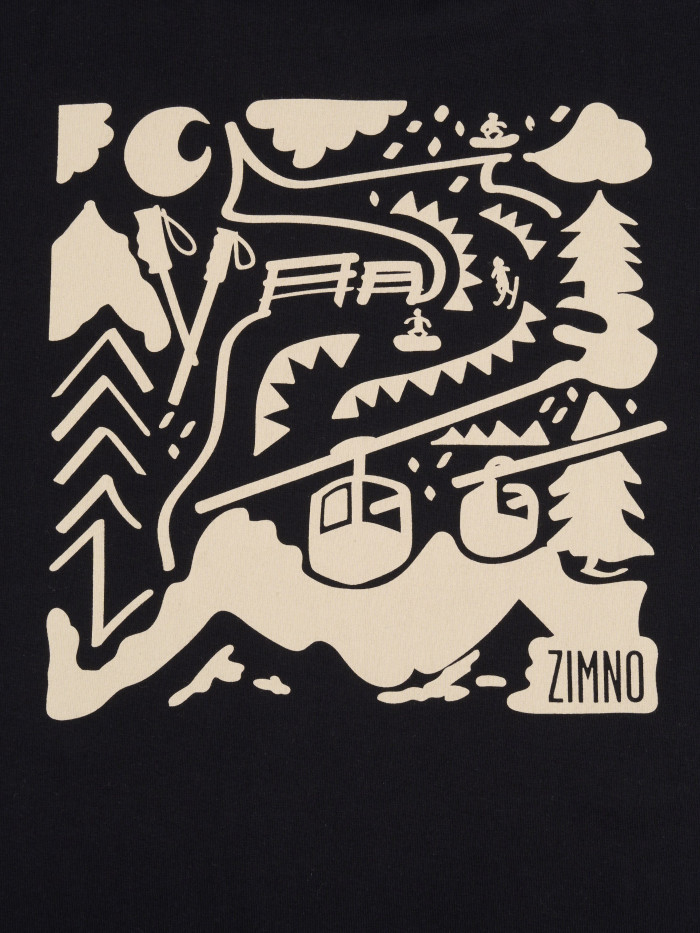 T-Shirt klasyczny czarny z nadrukiem GÓRY UNISEX