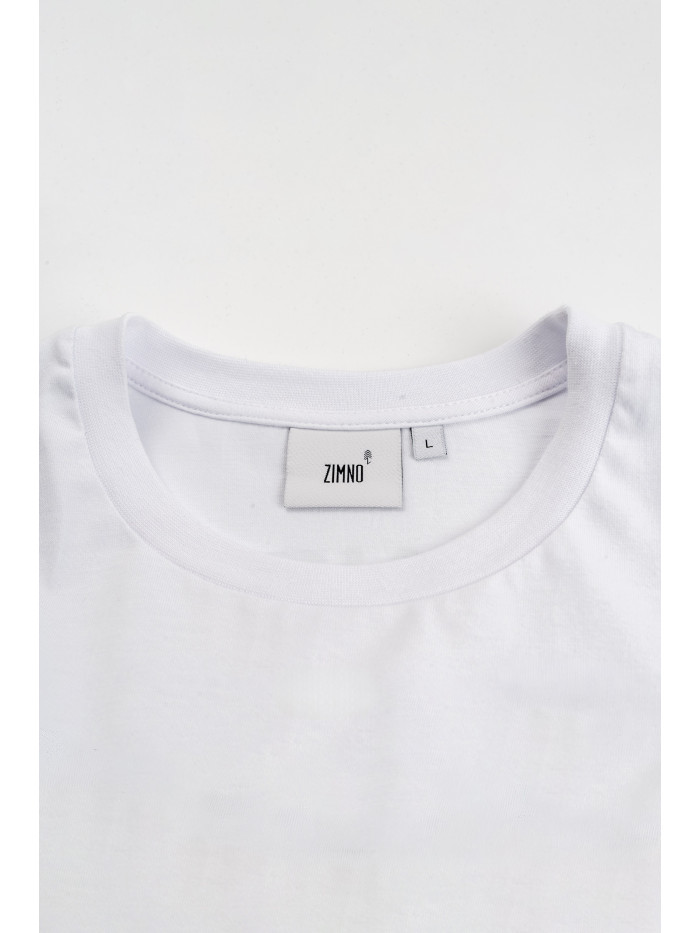 T-Shirt Unisex Pudełkowy Zachód Słońca Biały T-Shirt Unisex Pudełkowy Zachód Słońca Biały