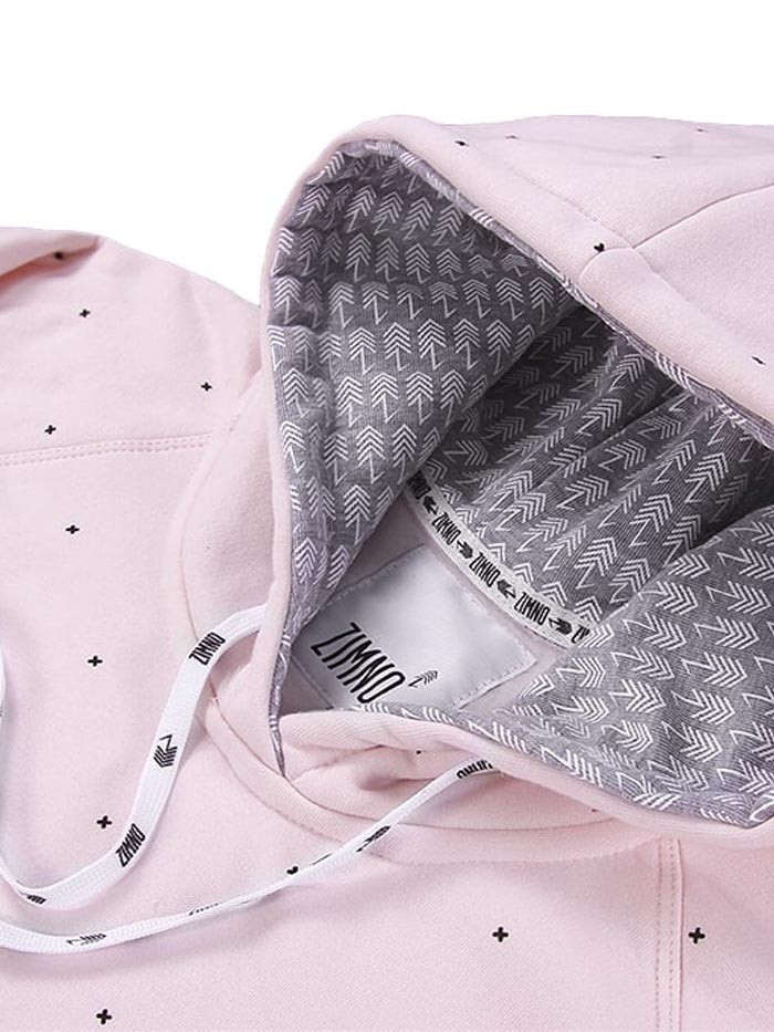 Bluza Hoodie Różowa Krzyżyki Bluza Hoodie Różowa Krzyżyki