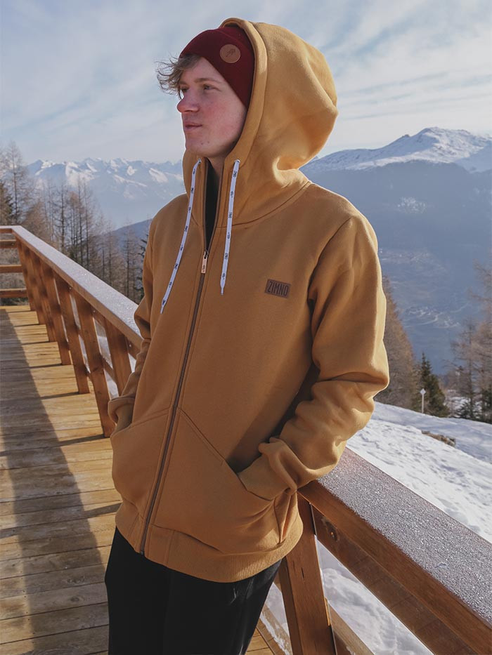 Bluza Męska Rozpinana Musztardowa Bluza Męska Rozpinana Musztardowa