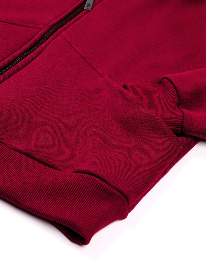 Bluza Męska Rozpinana Bordowa Bluza Męska Rozpinana Bordowa