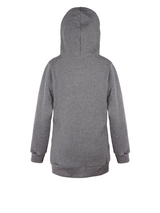 Bluza Rozpinana Szara Polne Kwiaty Bluza Rozpinana Szara Polne Kwiaty