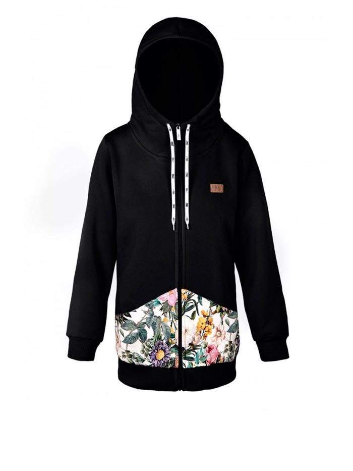 Bluza Rozpinana Czarna Polne Kwiaty Bluza Rozpinana Czarna Polne Kwiaty