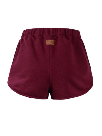 Spodenki Damskie z Wysokim Stanem Bordo Spodenki Damskie z Wysokim Stanem Bordo